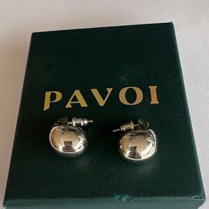 PAVOI Silver Stud Earrings for Women
